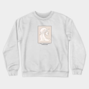 New horizons, Copenhagen Denmark classy woman line art Crewneck Sweatshirt